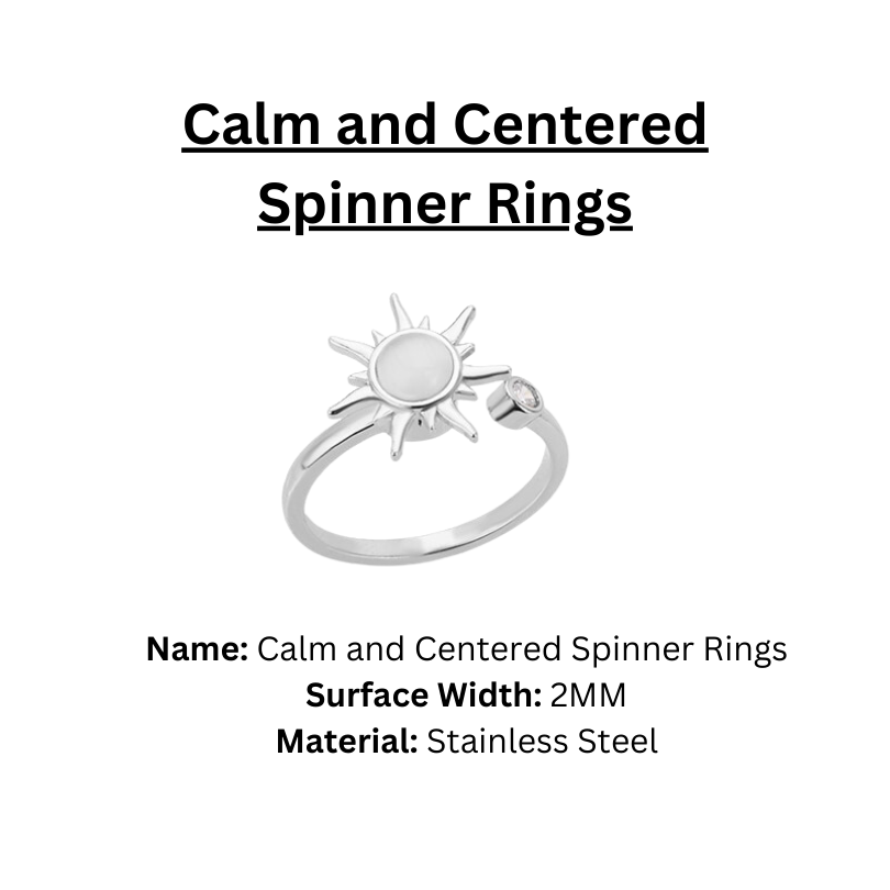 Calm and Centered Spinner Rings